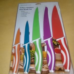 5 piece stainless steel knife set